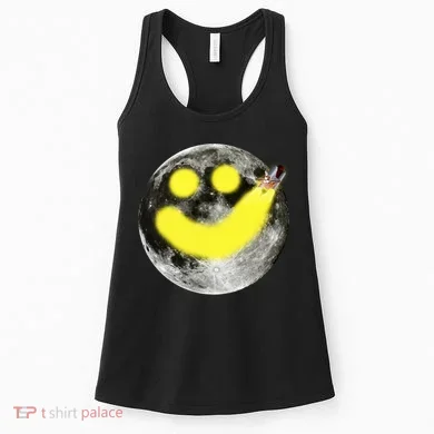Smiley Face Happy Moon Women's Tank Top