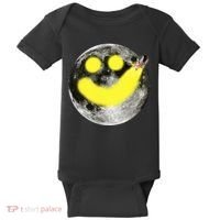 Smiley Face Happy Moon  Baby Bodysuit thumb 0