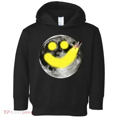 Smiley Face Happy Moon  Toddler Hoodie