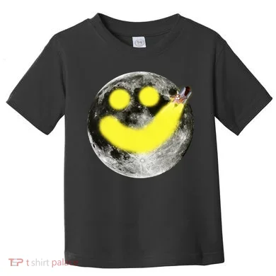Smiley Face Happy Moon Toddler T-Shirt