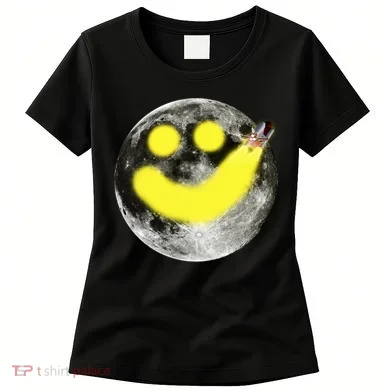 Smiley Face Happy Moon  Women's T-Shirt