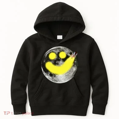 Smiley Face Happy Moon Kids Hoodie