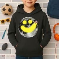 Smiley Face Happy Moon  Kids Hoodie thumb 2