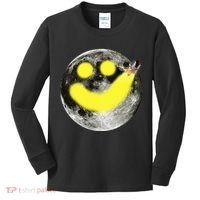 Smiley Face Happy Moon  Kids Long Sleeve Shirt thumb 0