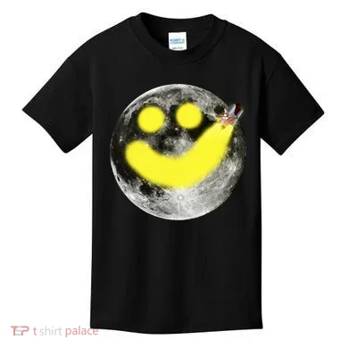 Smiley Face Happy Moon  Kids T-Shirt