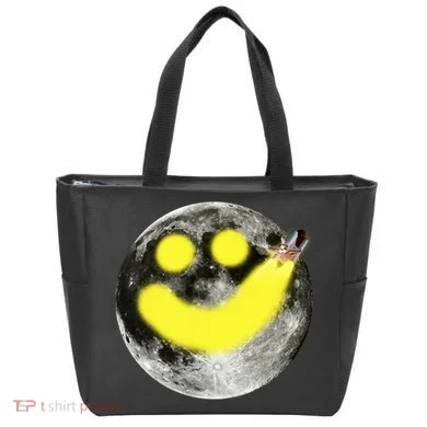Smiley Face Happy Moon  Tote Bag