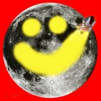 Smiley Face Happy Moon  Santa Hat thumb 1