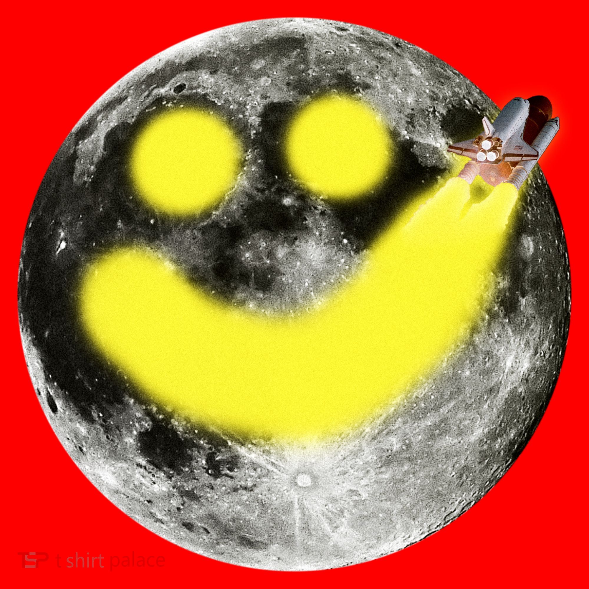Smiley Face Happy Moon  Santa Hat