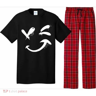 Smiley Face Winking Pajama Set