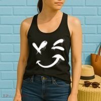 Smiley Face Winking Women's Tank Top thumb 2