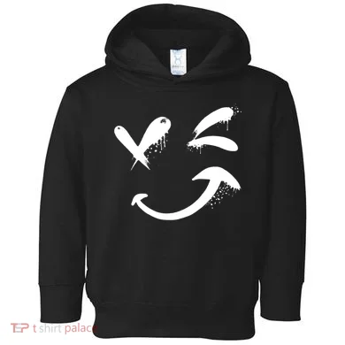 Smiley Face Winking Toddler Hoodie