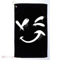 Smiley Face Winking Golf Towel thumb 0
