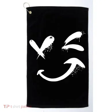 Smiley Face Winking Golf Towel