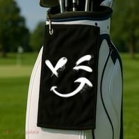 Smiley Face Winking Golf Towel thumb 2
