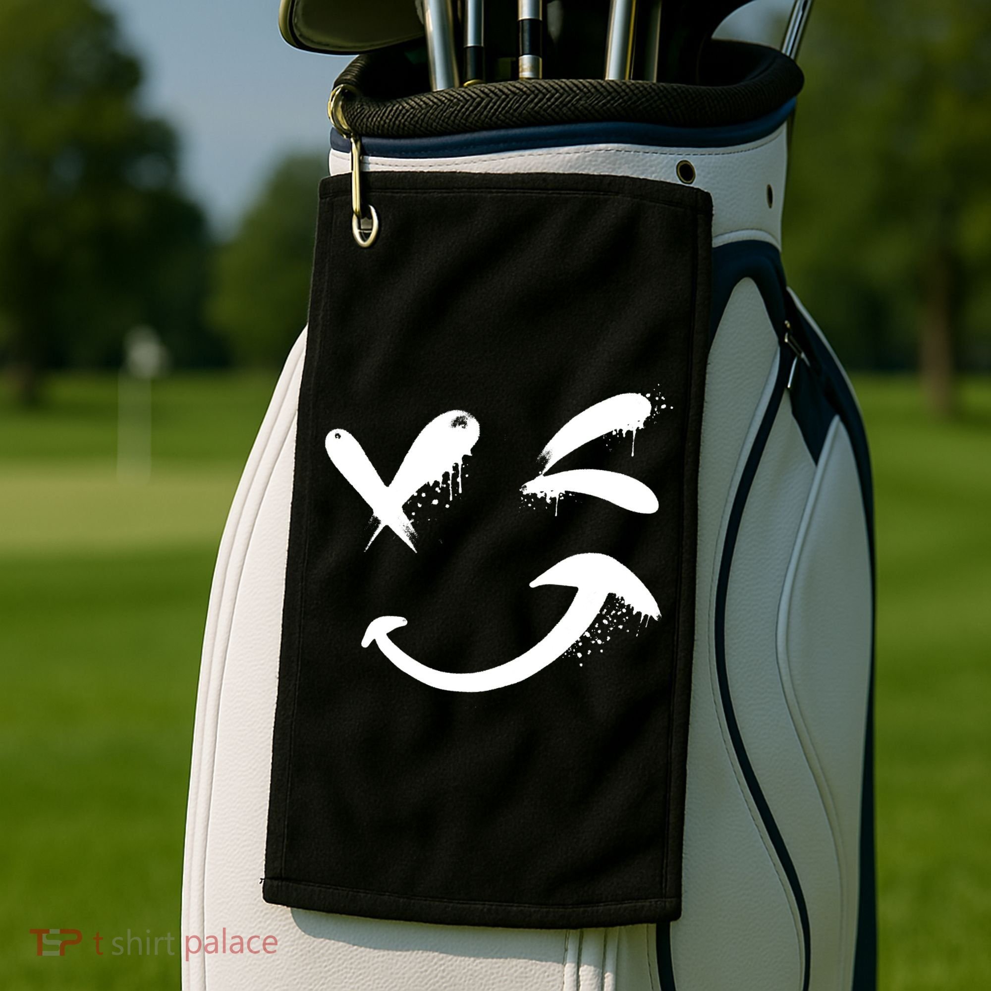 Smiley Face Winking Golf Towel