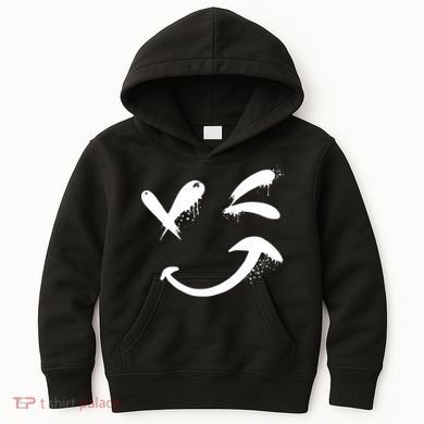 Smiley Face Winking Kids Hoodie