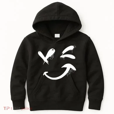 Smiley Face Winking Kids Hoodie