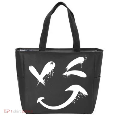 Smiley Face Winking Tote Bag
