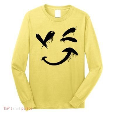 Smiley Face Winking Long Sleeve Shirt