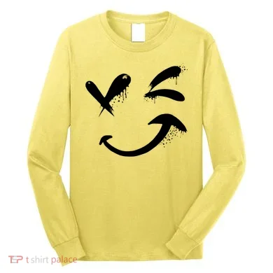 Smiley Face Winking Long Sleeve Shirt