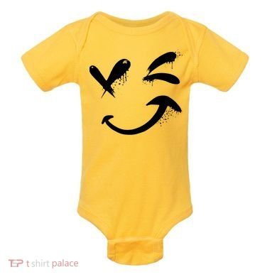 Smiley Face Winking Baby Bodysuit