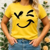 Smiley Face Winking Women's T-Shirt thumb 2