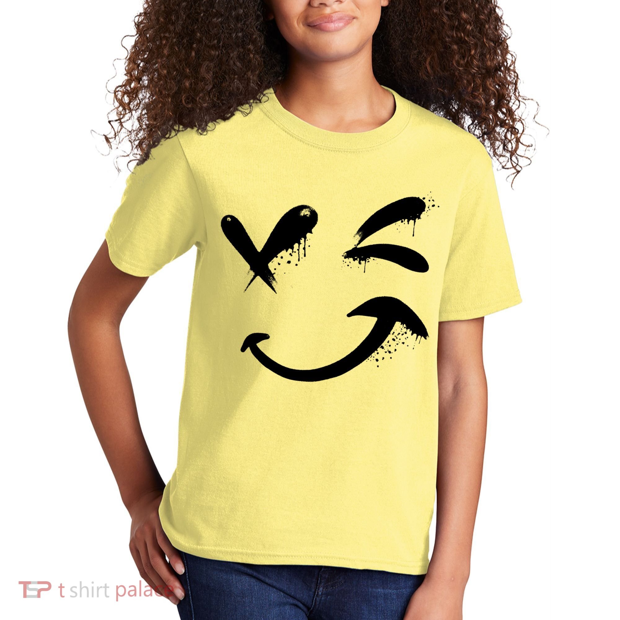 Smiley Face Winking Kids T-Shirt