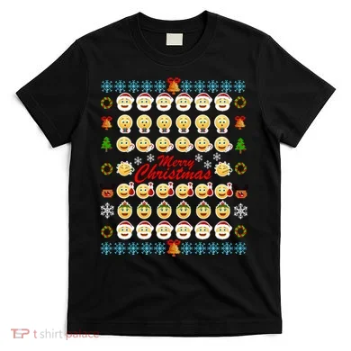 Smiley Faces Ugly Christmas Sweater T-Shirt