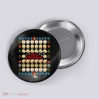 Smiley Faces Ugly Christmas Sweater Button thumb 0