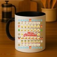 Smiley Faces Ugly Christmas Sweater Coffee Mug thumb 4
