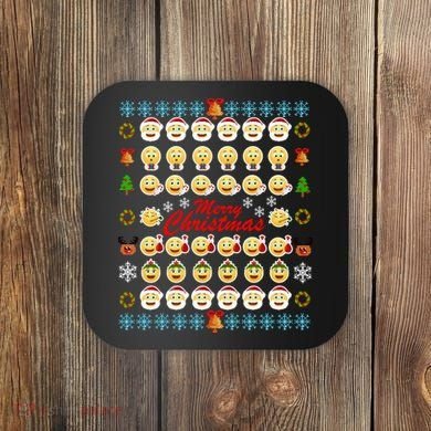 Smiley Faces Ugly Christmas Sweater Coaster
