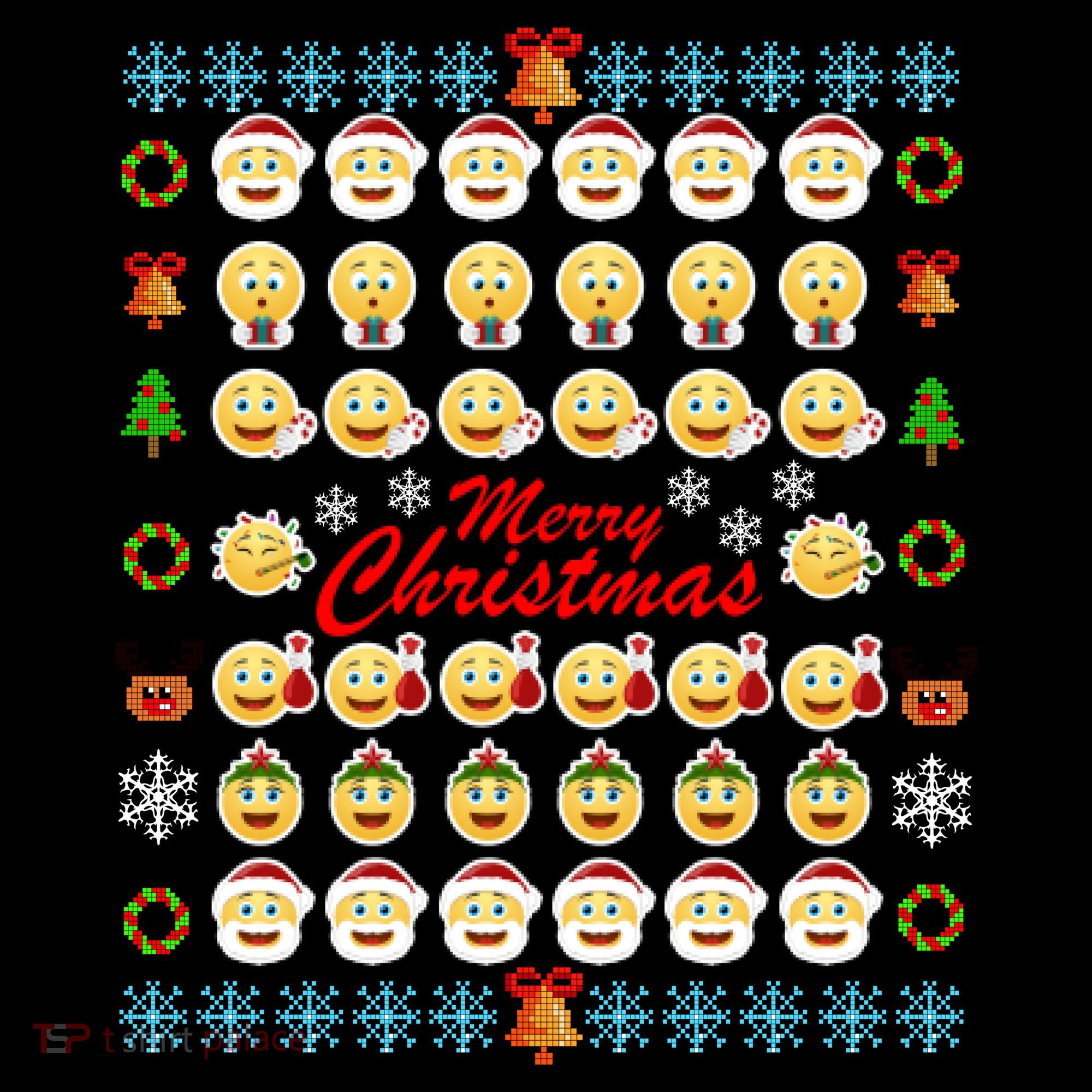 Smiley Faces Ugly Christmas Sweater Baby Bodysuit