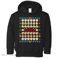 Smiley Faces Ugly Christmas Sweater Toddler Hoodie thumb 0