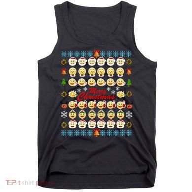 Smiley Faces Ugly Christmas Sweater Tank Top