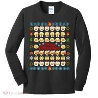Smiley Faces Ugly Christmas Sweater Kids Long Sleeve Shirt thumb 0