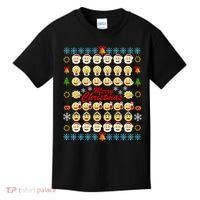 Smiley Faces Ugly Christmas Sweater Kids T-Shirt thumb 0