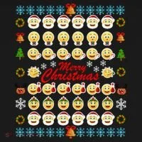 Smiley Faces Ugly Christmas Sweater Kids T-Shirt thumb 4