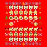 Smiley Faces Ugly Christmas Sweater Santa Hat thumb 1