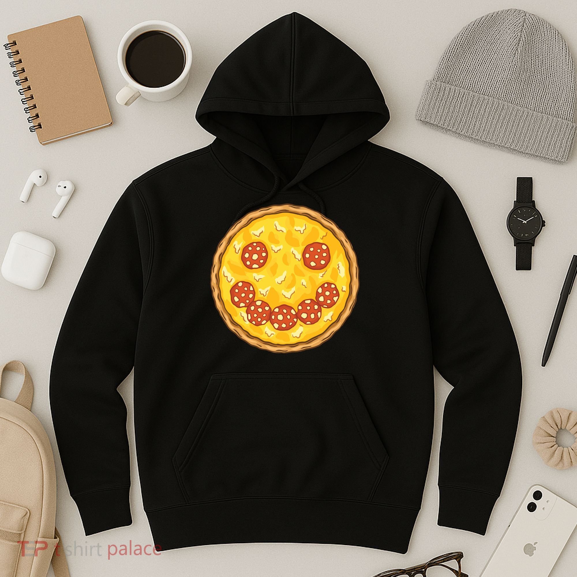 Smiley Pizza Hoodie