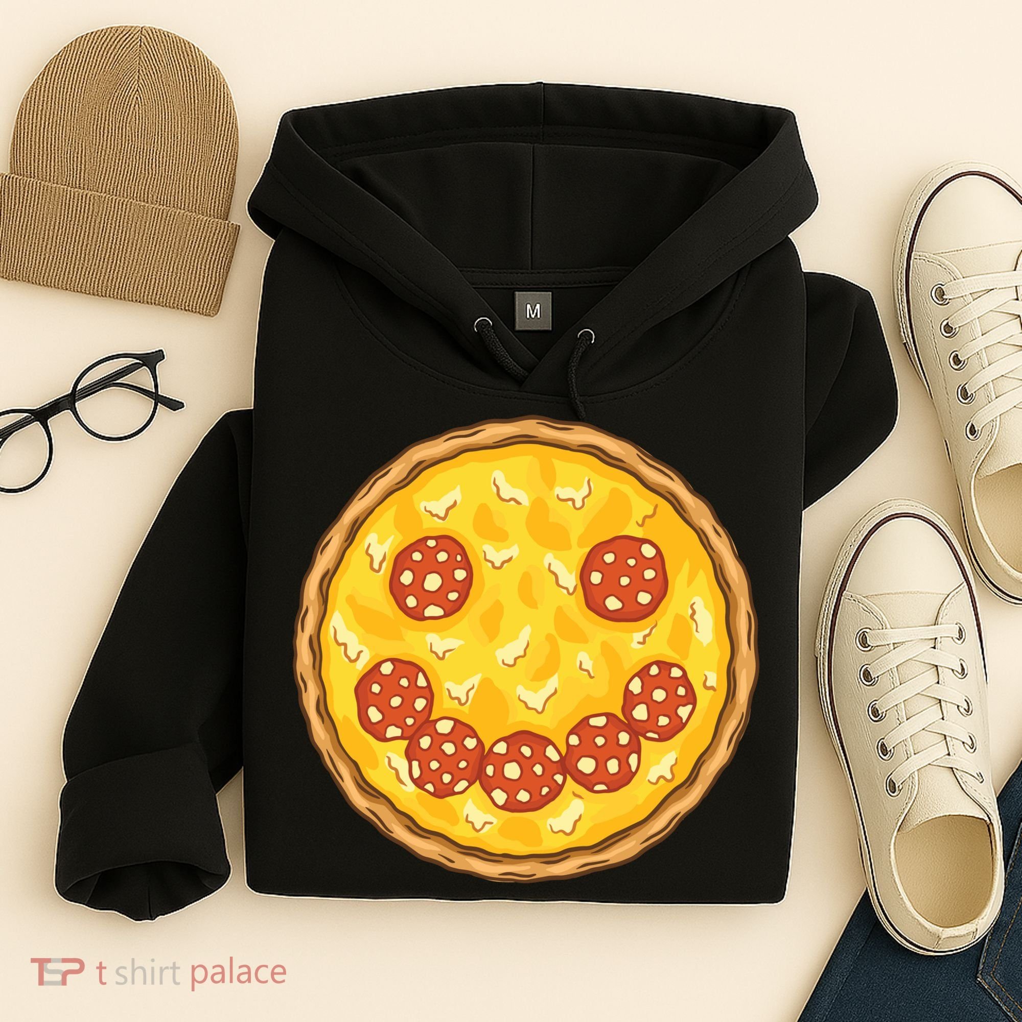 Smiley Pizza Hoodie
