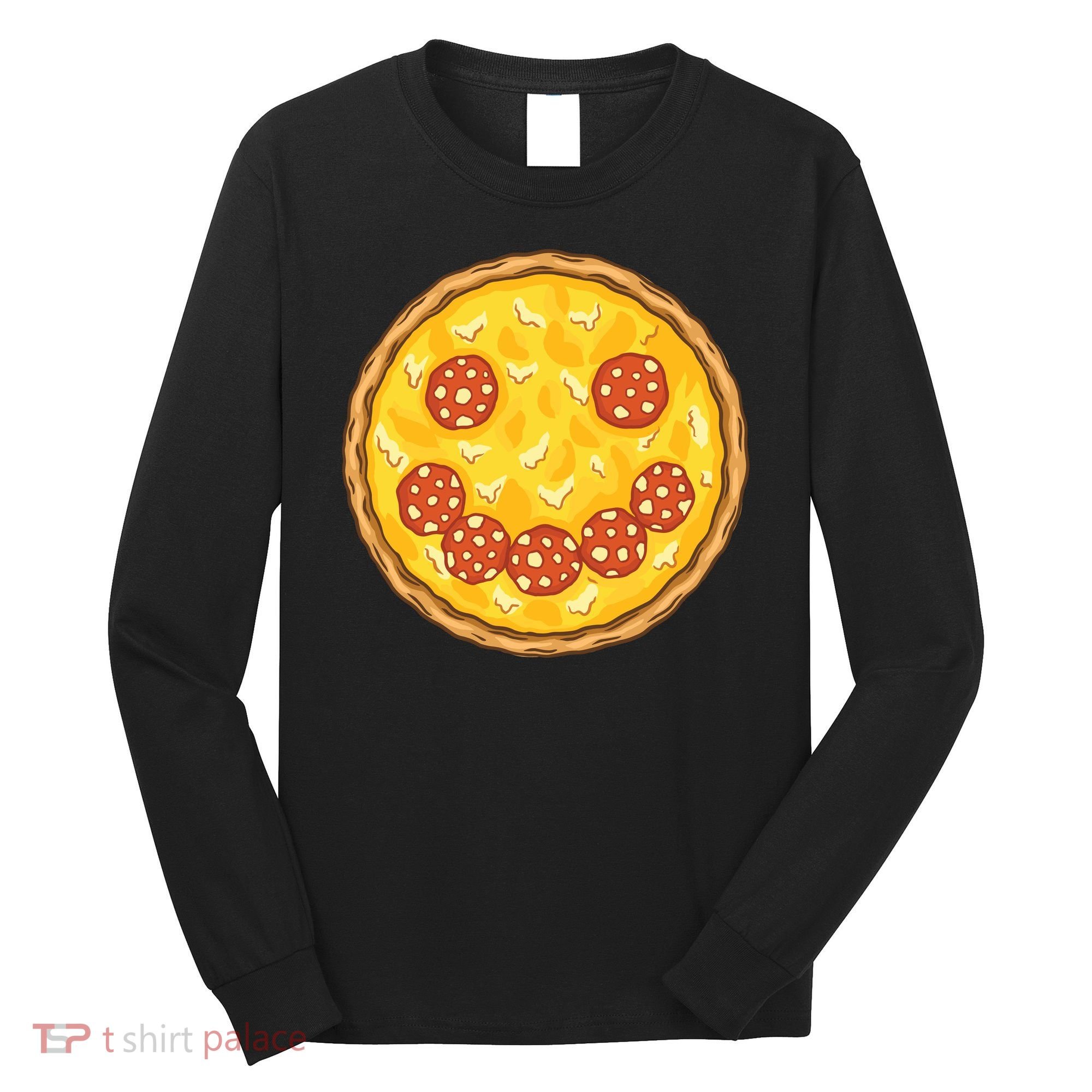 Smiley Pizza Long Sleeve Shirt