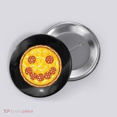 Smiley Pizza Button
