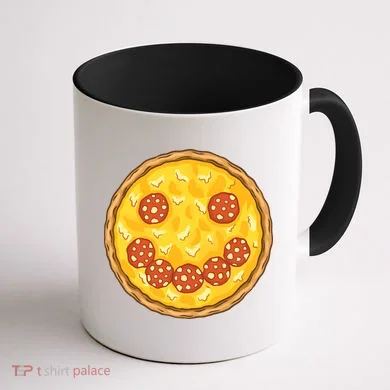 Smiley Pizza Coffee Mug back