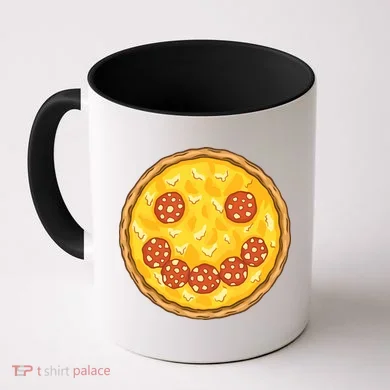 Smiley Pizza Coffee Mug