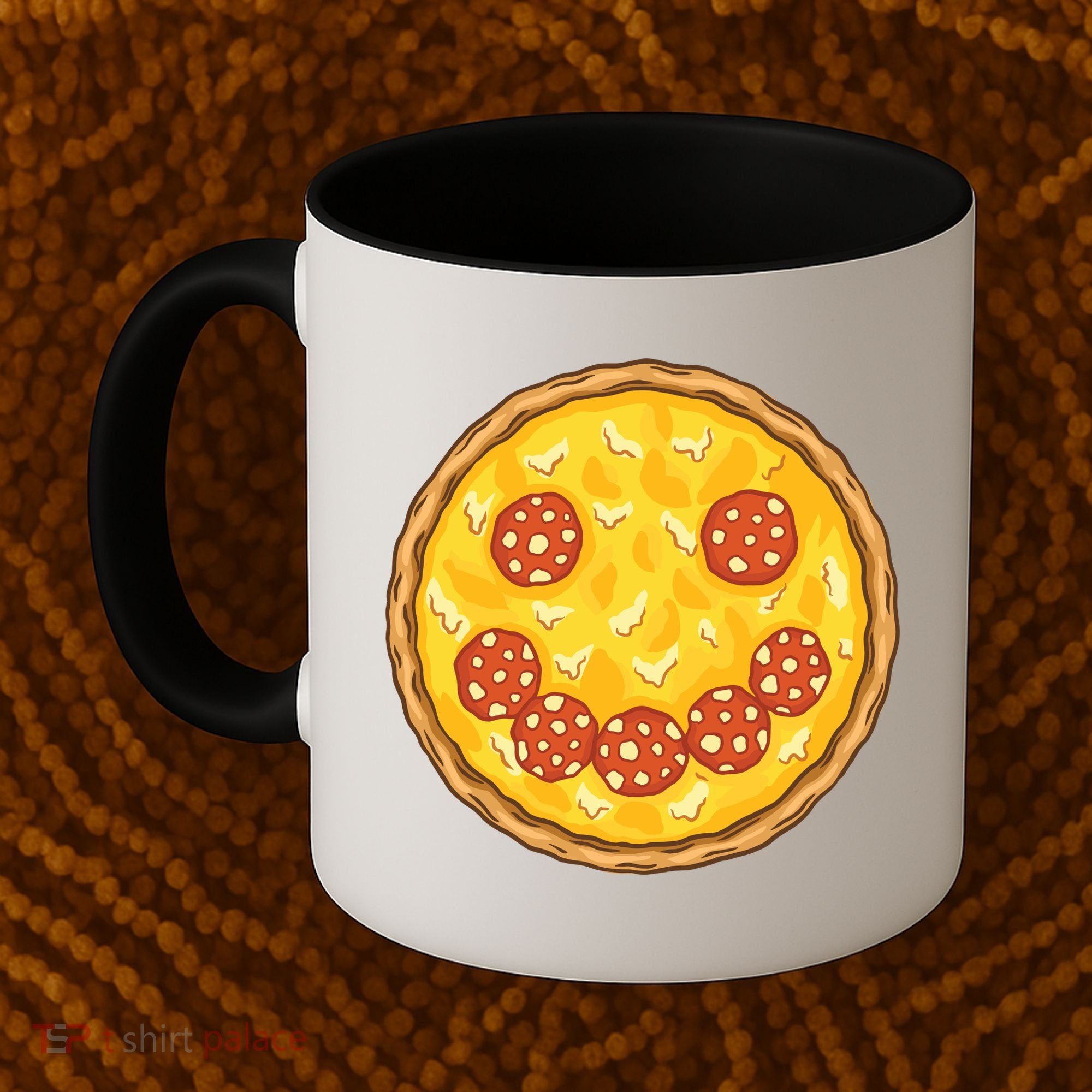 Smiley Pizza Coffee Mug