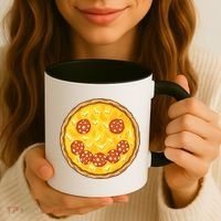 Smiley Pizza Coffee Mug thumb 3