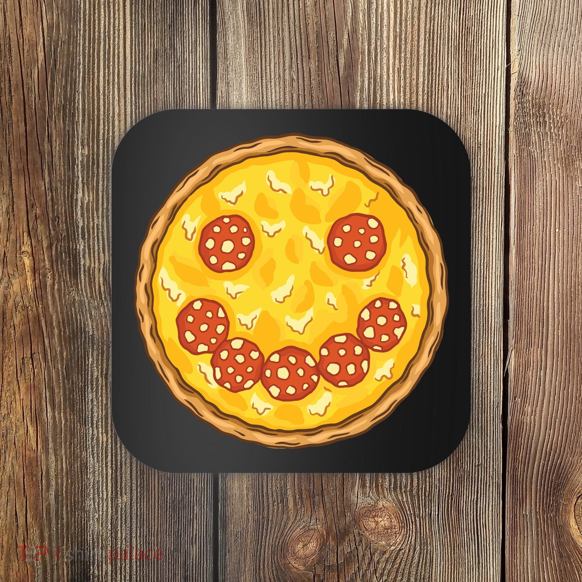 Smiley Pizza Coaster
