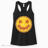 Smiley Pizza Women's Tank Top thumb 0