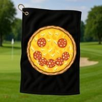 Smiley Pizza Golf Towel thumb 1
