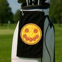 Smiley Pizza Golf Towel thumb 2